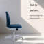 Chaise de bureau sans accoudoirs, chaise pivotante polyvalente pour le bureau, la couture et la coiffeuse-244009762