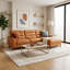 Canapé modulaire en cuir véritable Isbell-8032962