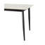 Table de salle à manger 56,12 "X 29,46" avec plateau en porcelaine blanche et pieds en métal, pieds rectangulaires pour la cuisine