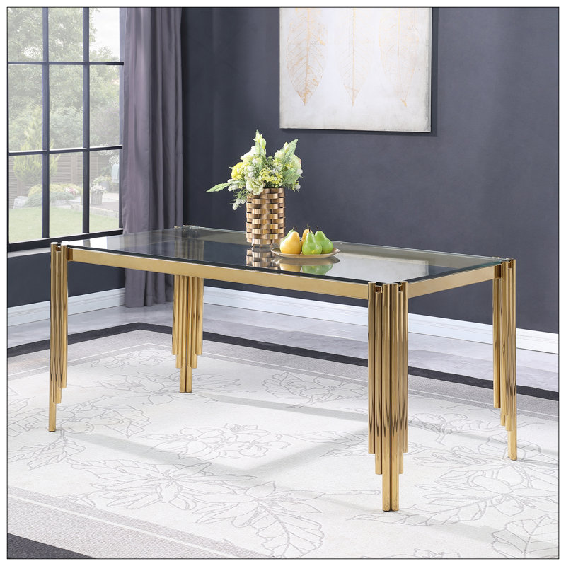 Glass And Frame Table