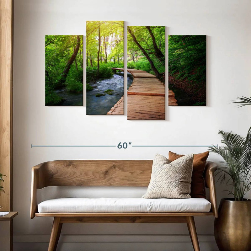 Alvord Plitvice Lake Pathway, 32" H x 52" W