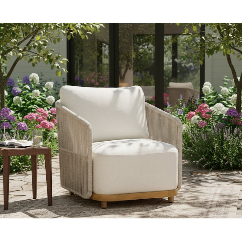 Chaise avec accoudoirs Alpine, Beige