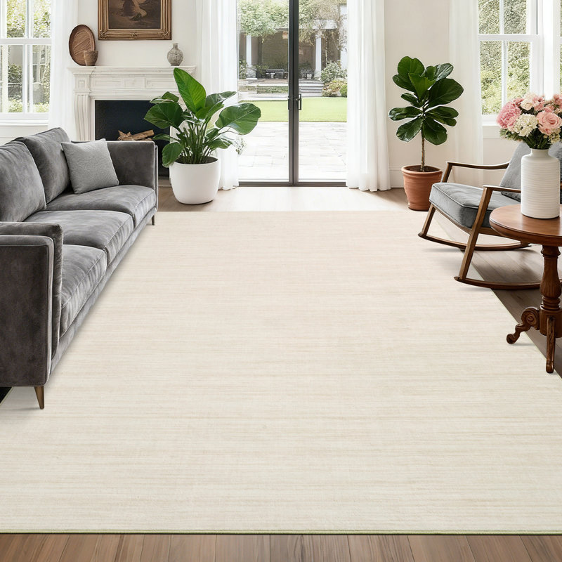 Tapis lavable à la machine avec envers en TPR antidérapant, tapis minimaliste pour salon, Rectangle 10 pi x 13 pi