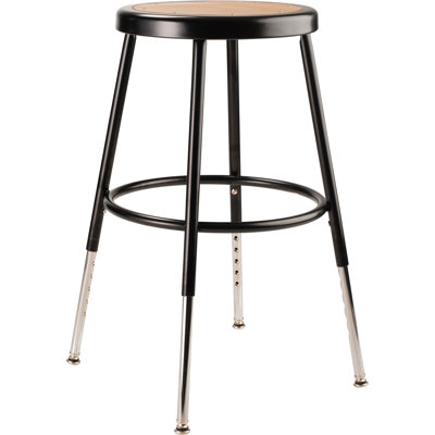 Adjustable Height Ergonomic Lab Stool with Footrest
