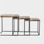 Ensemble de 3 tables gigognes noir naturel