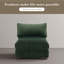 Upholstered Faux Rabbit Fur Flannel Armless Chair with Pillow Back, Single Chair Module Part For Sectional Sofa-256072442