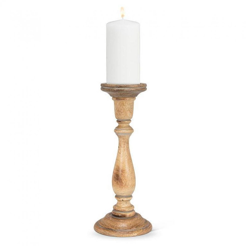 Pilier de table, Gris délavé, H 14,5 po x l 6 po x P 6 po