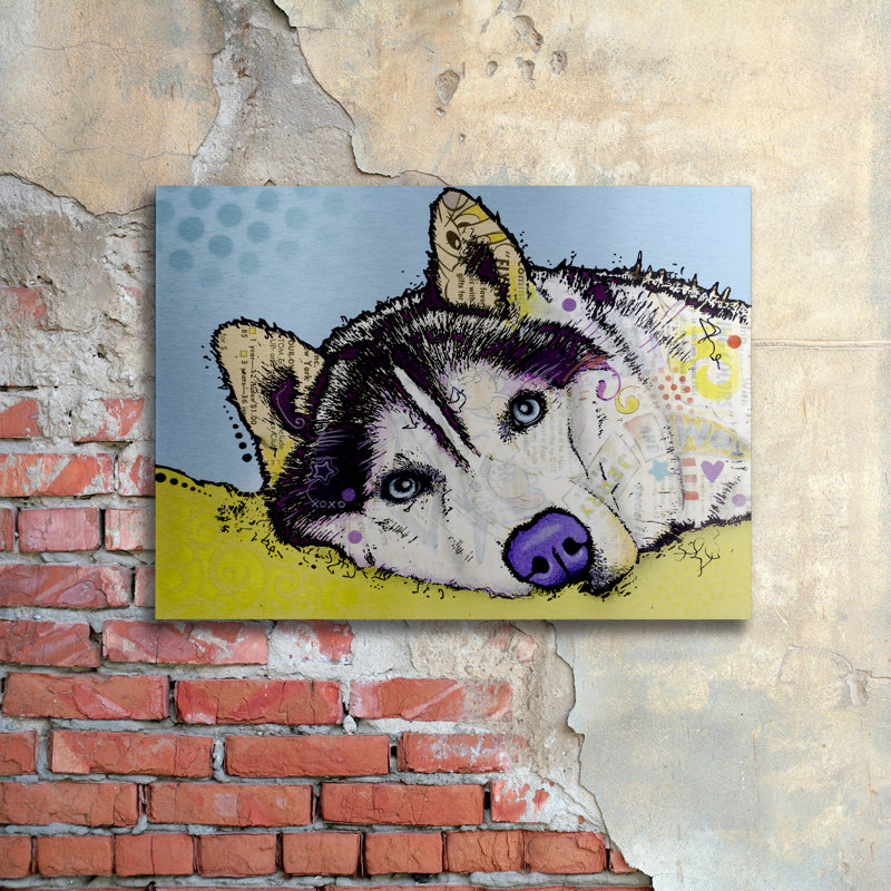 « sibérie husky ii », impression, H 16 po x l 22 po x P 1 po, Pas de tapis, Sans cadre