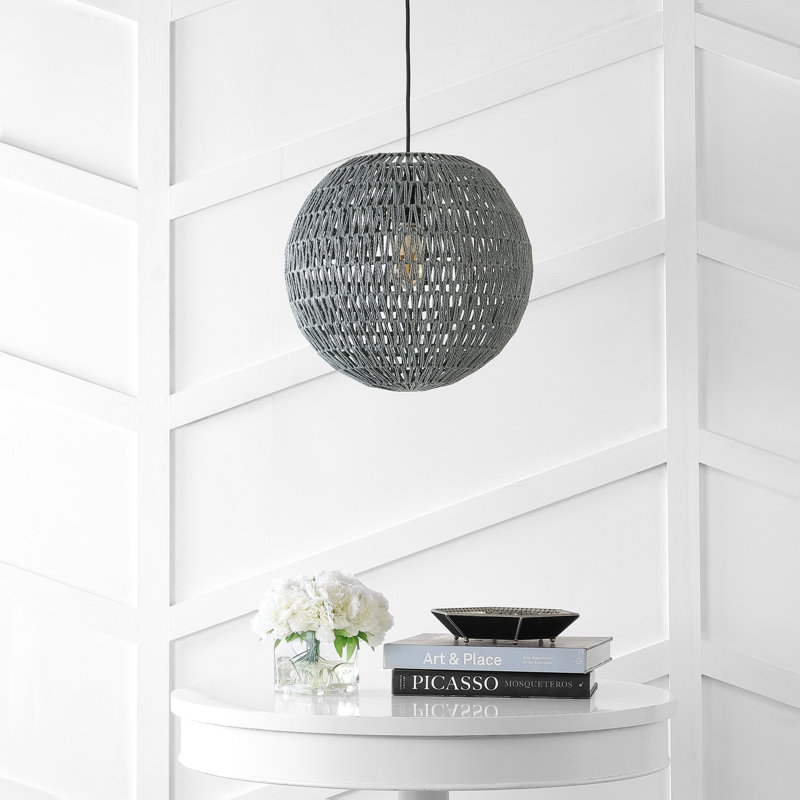 Luminaire suspendu sphère 1 lumière Henry Street, Gris