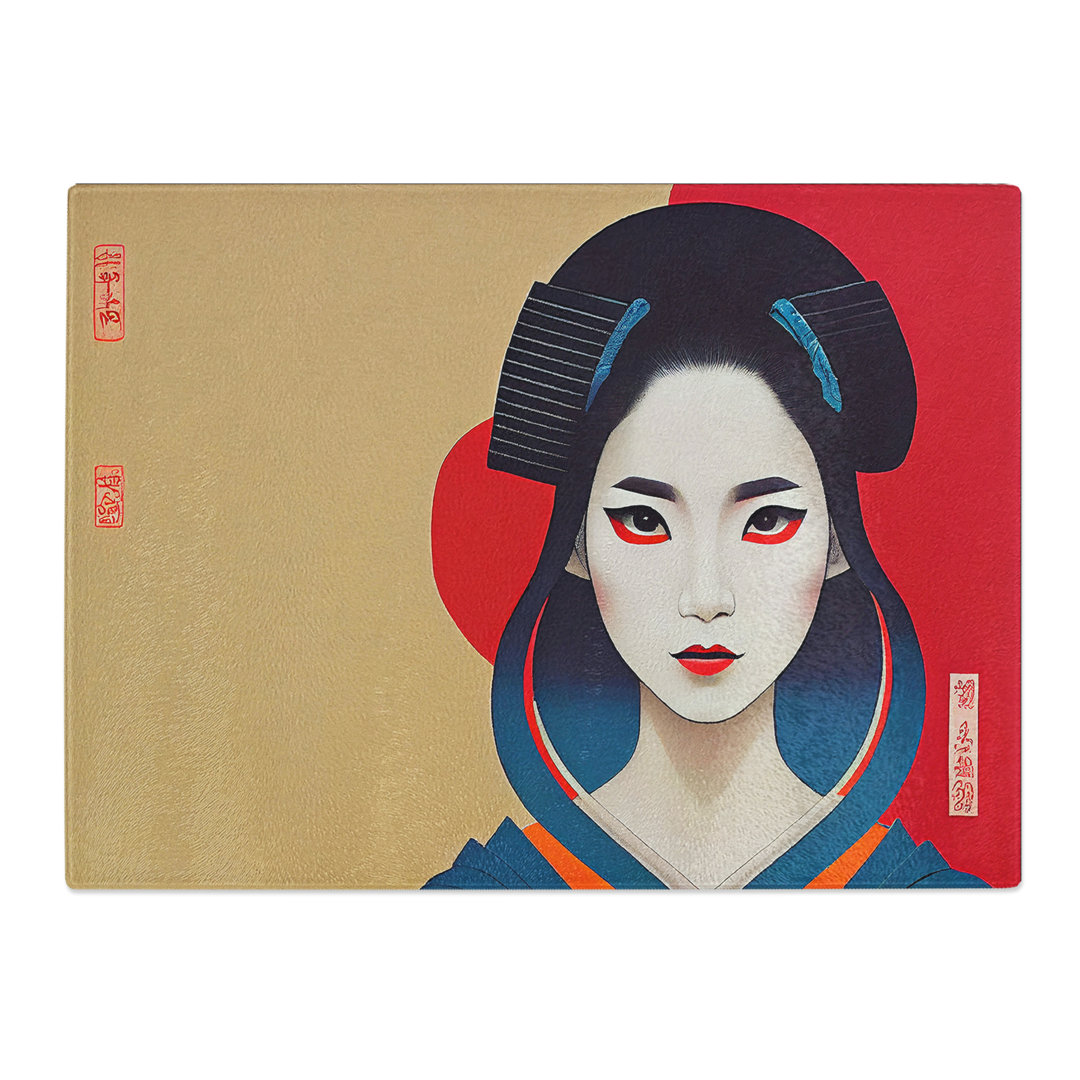 Boundless Geisha  Glass Chopping Board