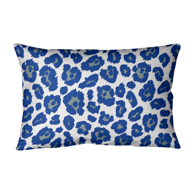 Dallas Animal Print Linen Reversible Throw Pillow, Spun Polyester, White