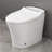 Smart Toilet With Built-In Heated Seat, One Piece Elongated Modern Toilet With Adjustable Temp Heated Seat, Auto Flush,  Dual Flush Toilet 1/1.28 GPF, Foot Sensor Flush, White Night Light,Knob Control