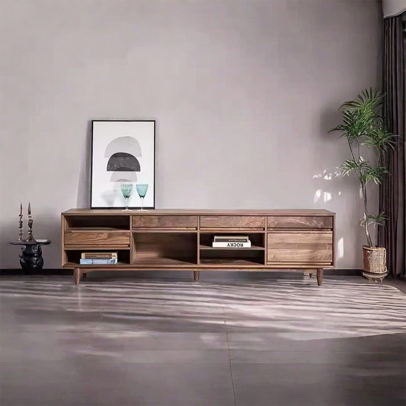 Meuble télé de rangement de grande capacité, 86.61"