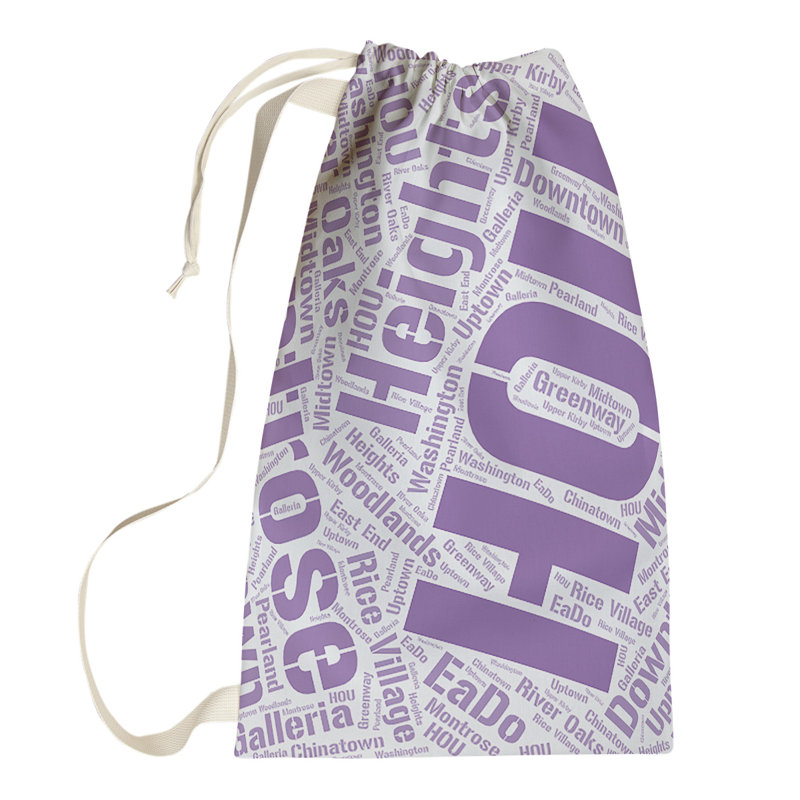 Laundry Hamper with Handles, Small (29" H x 18" W x 1.5" D), Houston, Purple