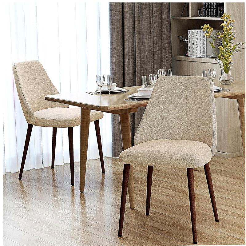 Padded double dining table and chair set