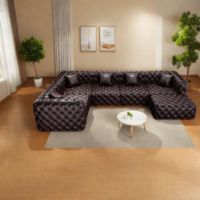 Canapé modulaire en cuir synthétique modulaire 132,5