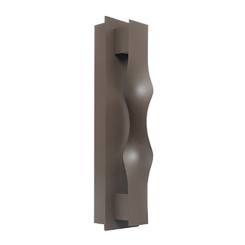 Liekele Aluminium LED Flush Mounted Sconce, Bronze, 3000