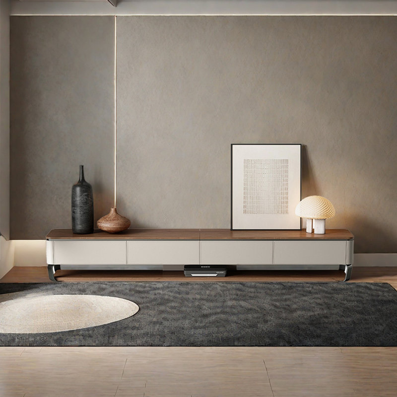 Meuble télé de luxe de style moderne, H 15,7 po x L 94,5 po x l 15,7 po