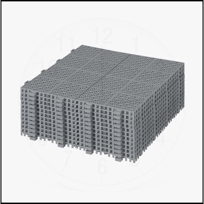 Carreaux de terrasse en plastique polyvalents pour une utilisation extérieure et intérieure avec capacité de poids élevée et fonction antidérapante