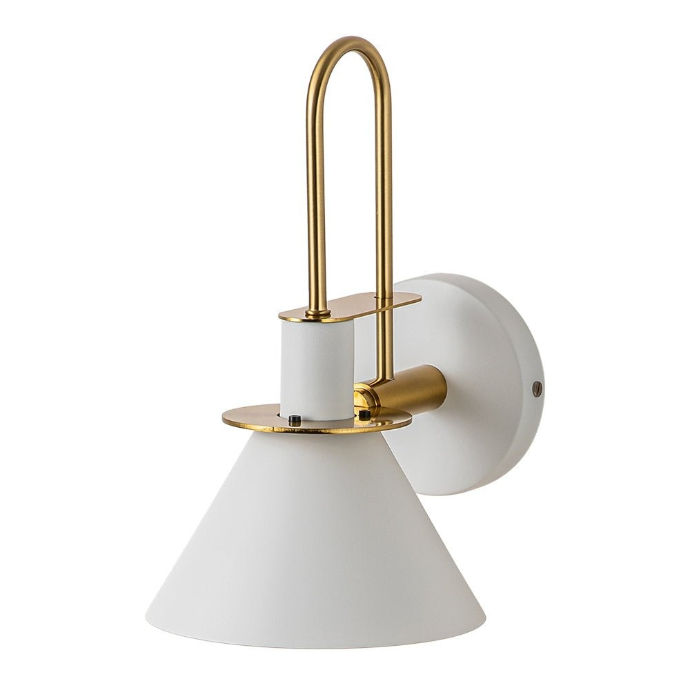 Jacoline Single Light Dimmable Armed Sconce, White