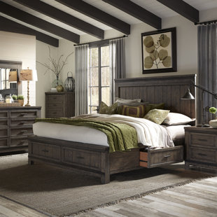 Lexee Two Sided Storage Bed, Dresser & Mirror, Chest, Night Stand