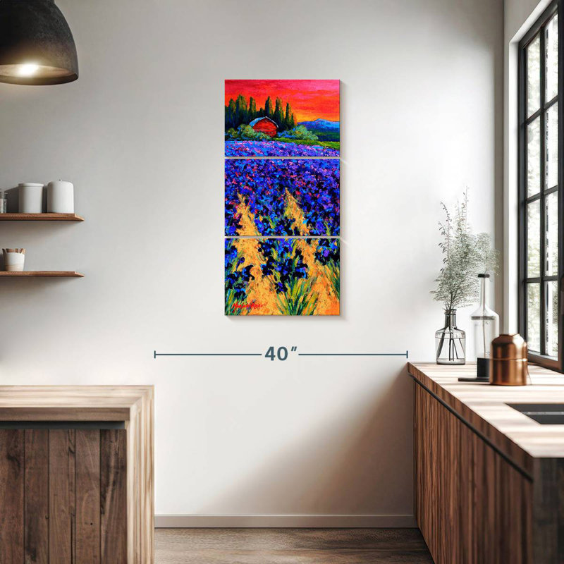 Iris Farm, 38" H x 18" W