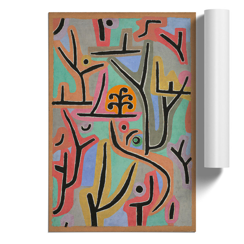 Park Scene by Paul Klee - No Frame Painting, 59cm H x 42cm W x 0.1cm D