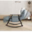 Chaise berçante pliante décontractée rembourrée, chaise berçante de détente réglable à haut dossier et repose-pieds, poches latérales placées dans le balcon de la chambre du salon-1062347008