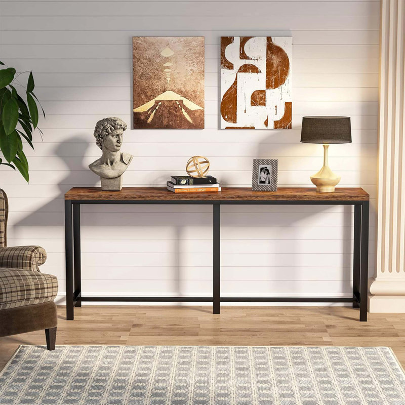 70.9 Inch Extra Long Console Table Behind Couch, Easy Assembly Sofa Table