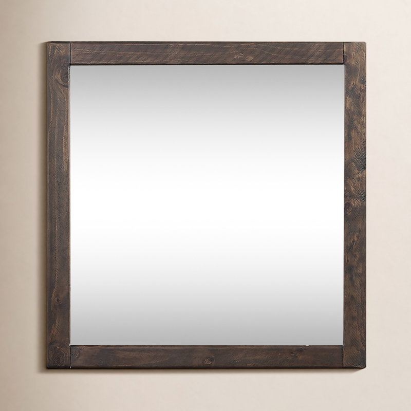Ottoville Solid And Engineered Wood Rectangle Wall Mirror
