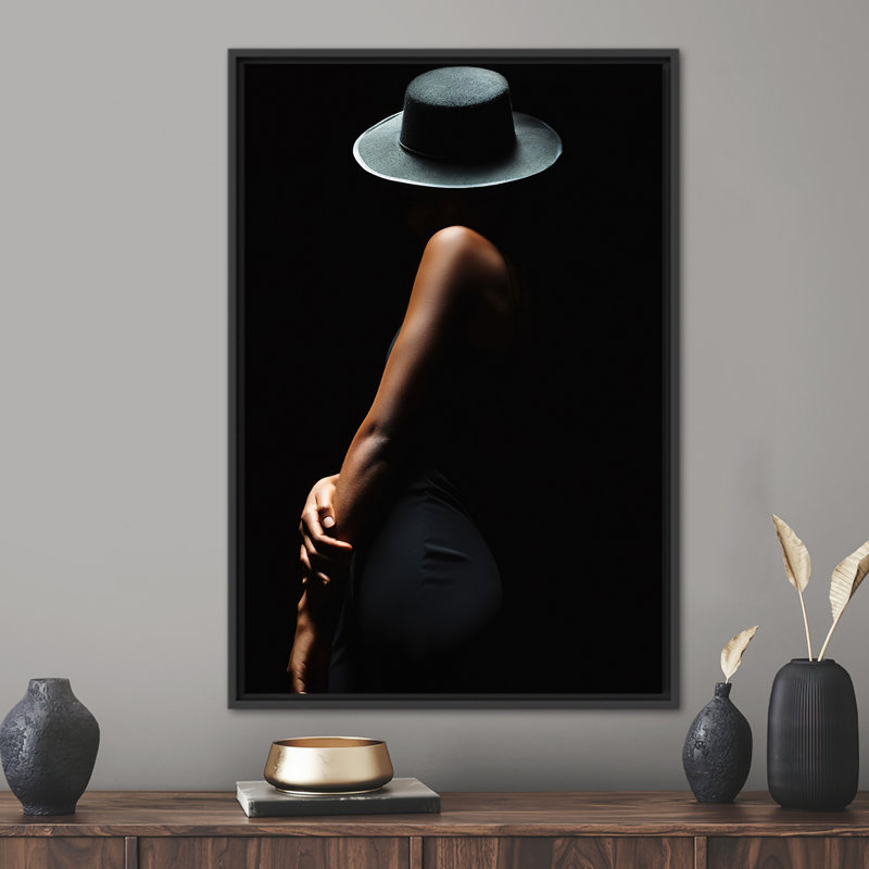 Print on Canvas, 60 cm H x 90 cm W, Black Floater Framed