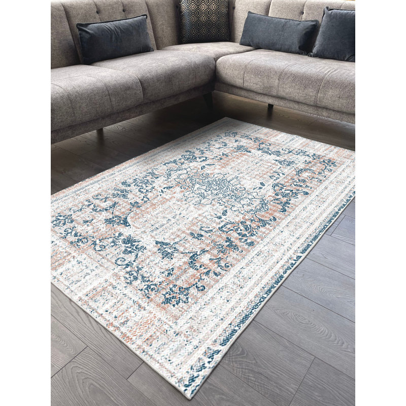 Tapis en coton Taliyah, Carré 2 pi 7 po