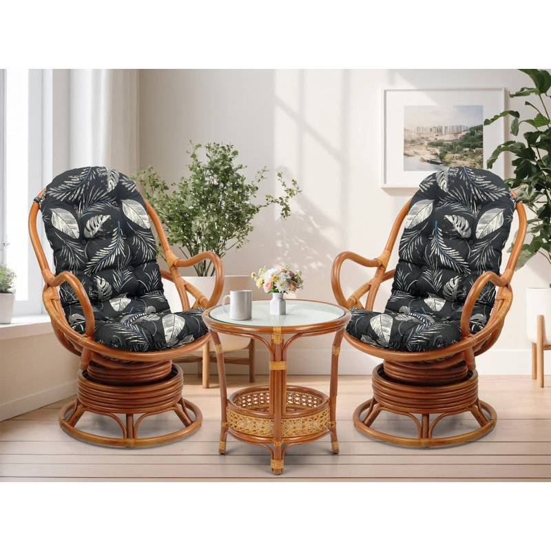 Chaise berçante Alliana, Black Leaf, Colonial