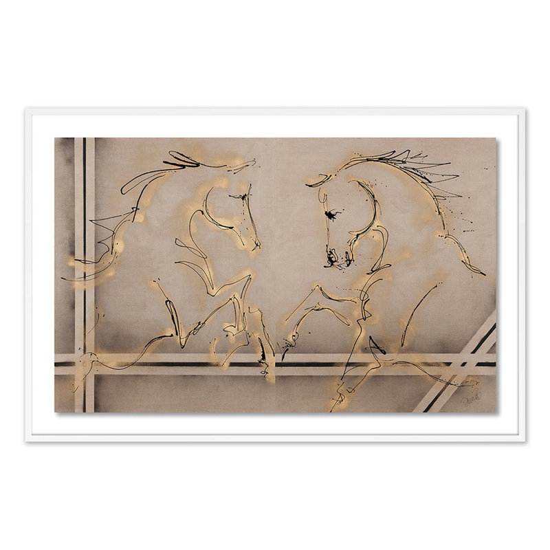 Greeting Print by Donna Bernstein, 40" H x 60" W x 2.5" D, White