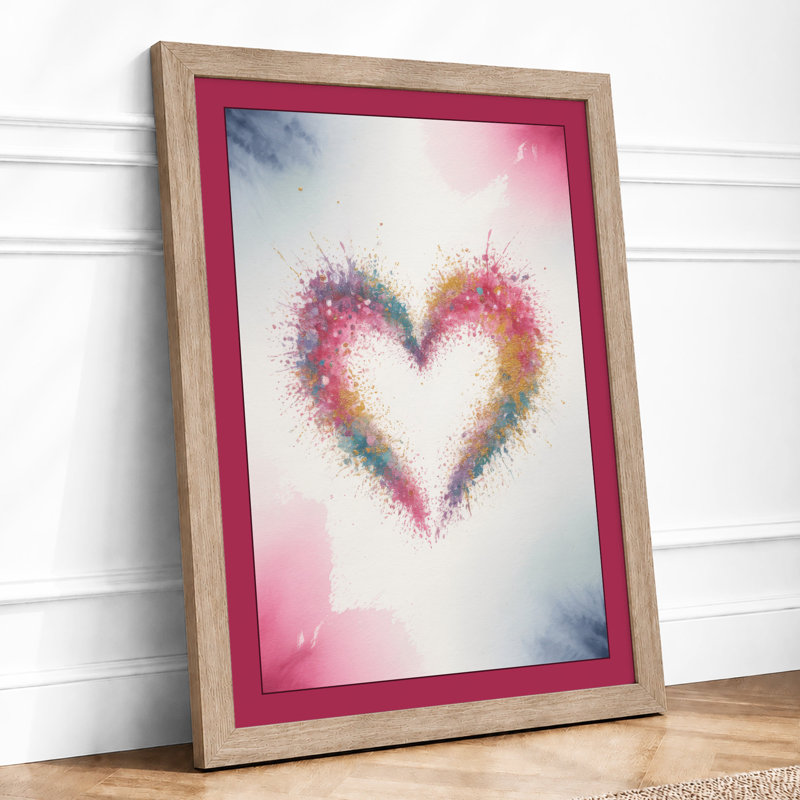 Dissolving Heart Modern - Print, A1 - 84.1 x 59.4 cm, Oak
