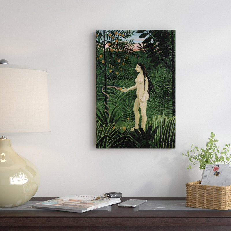 " Eve, C.1906-07 " by Henri Rousseau, 26" H x 18" W x 1.5" D, Black Floater Framed Canvas, No Mat