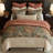 Carmen Taupe Linen Medallion Pattern Classic Modern Rustic Comforter Set-2080207727-2134930376