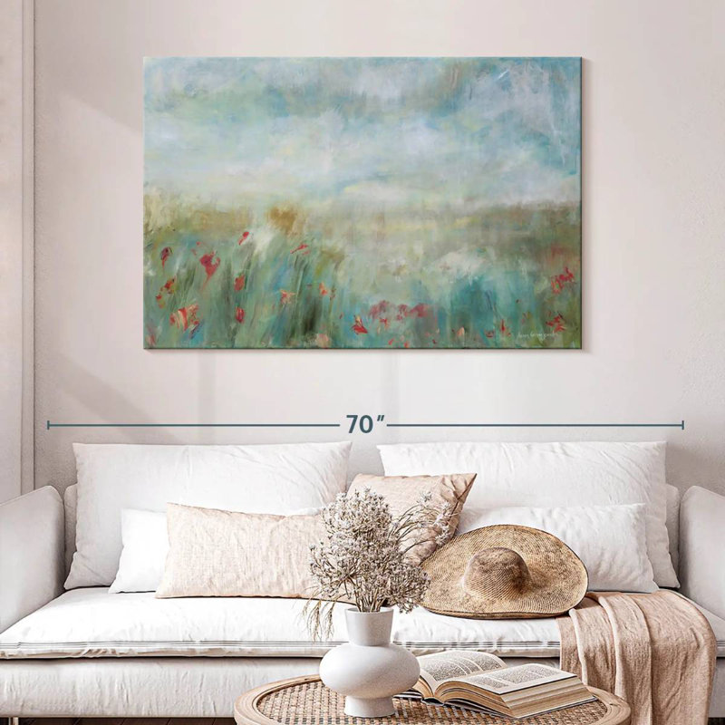 Abstrait de jardin sauvage Avery, H 32 po x l 48 po