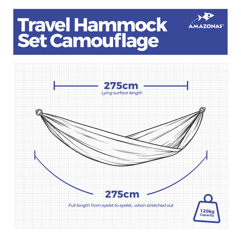 Travel Camping Hammock Set, Green