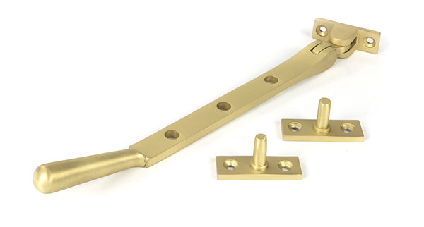 Newbury Stay, Satin Brass, 24.9cm H x 1.6cm W x 0.6cm D