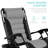 Danny-James Oversized Padded Zero Gravity Chair, Folding Outdoor Patio Recliner w/ Side Tray-12764338