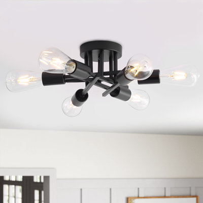 Plafonnier semi-encastré 6 lumières Zamiah