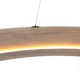 Lottie Single Light Wood Dimmable LED Chandelier