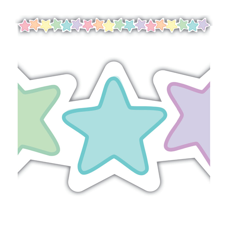 Bordure pastel découpée et découpée