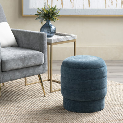 Round Ottoman W/ Storage