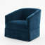 Fauteuil demi-tonneau pivotant en polyester de 30,5 po de largeur Delaplaine-1487078980