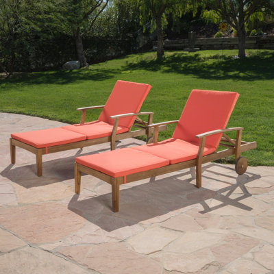 Bevelyn Reclining Chaise Lounge with Cushion by Winston Porter