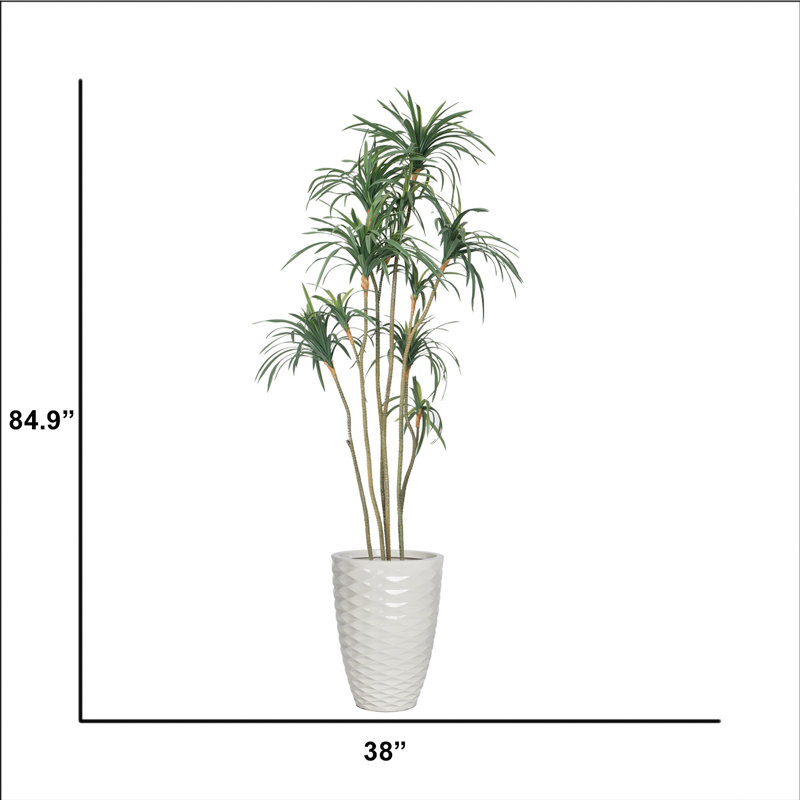 84.9 " H Faux Tree in Resin Pot