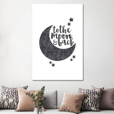 To The Moon And Back by Emanuela Carratoni - Wrapped Canvas Print