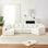 Canapé en forme de L idéal pour les week-end relaxants Canapé très grand de 151,6 pouces, canapé modulaire à assise profonde en tissu chenille modulaire comprenant 11 coussins inclinables incurvés pour le salon sans assemblage requis Beige